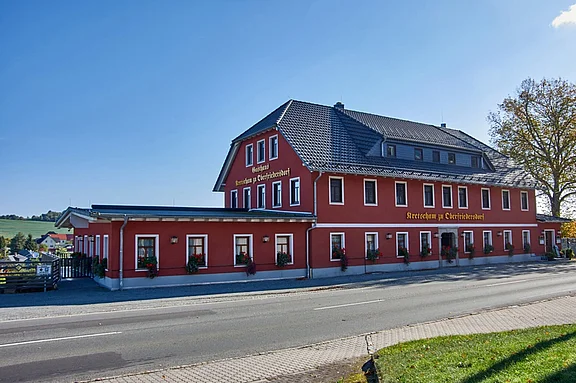 Wiederaufgebauter Kretscham in Oberfriedersdorf nach einem Brandschaden